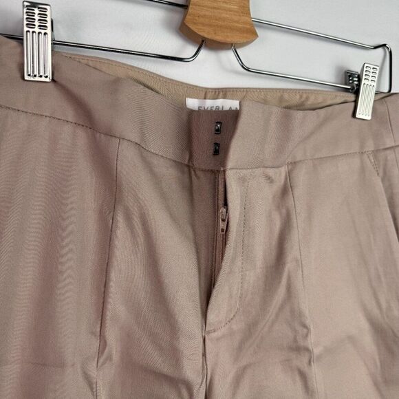 Everlane The Wide Leg High Rise Cotton Pant Blush Beige 2 - Picture 3 of 5